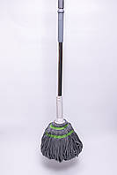 Швабра з самовіджимом з мікрофібри, універсальна, обертається на 360°, телескопічна ручка HP-35015-14, фото 4