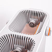 Швабра з відром для миття підлоги з віджимом, плоска насадка з мікрофібри, набір для прибирання дому HP-35015-18, фото 4