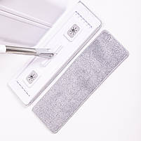 Набір для прибирання з плоскою шваброю та двосекційним відром з віджимом, насадка з мікрофібри, компактний HP-35015-19, фото 9