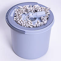 Набір для вологого прибирання з круглою телескопічною шваброю з мікрофібри та відром із віджимом для дому HP-35015-21, фото 5