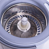 Набір для вологого прибирання з круглою телескопічною шваброю з мікрофібри та відром із віджимом для дому HP-35015-21, фото 8