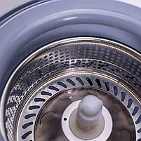 Набір для вологого прибирання з круглою телескопічною шваброю з мікрофібри та відром із віджимом для дому HP-35015-21, фото 10