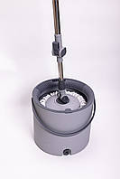 Набір для прибирання з круглою телескопічною шваброю з мікрофібри та відром із віджимом для підлоги HP-35015-22, фото 2