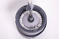 Набір для прибирання з круглою телескопічною шваброю з мікрофібри та відром із віджимом для підлоги HP-35015-22, фото 5