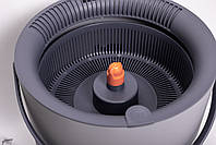 Набір для прибирання з круглою телескопічною шваброю з мікрофібри та відром із віджимом для підлоги HP-35015-22, фото 6