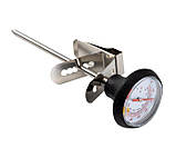 Термометр механічний кухонний для кави та молока із кріпленням з нержавіючої сталі, фото 2