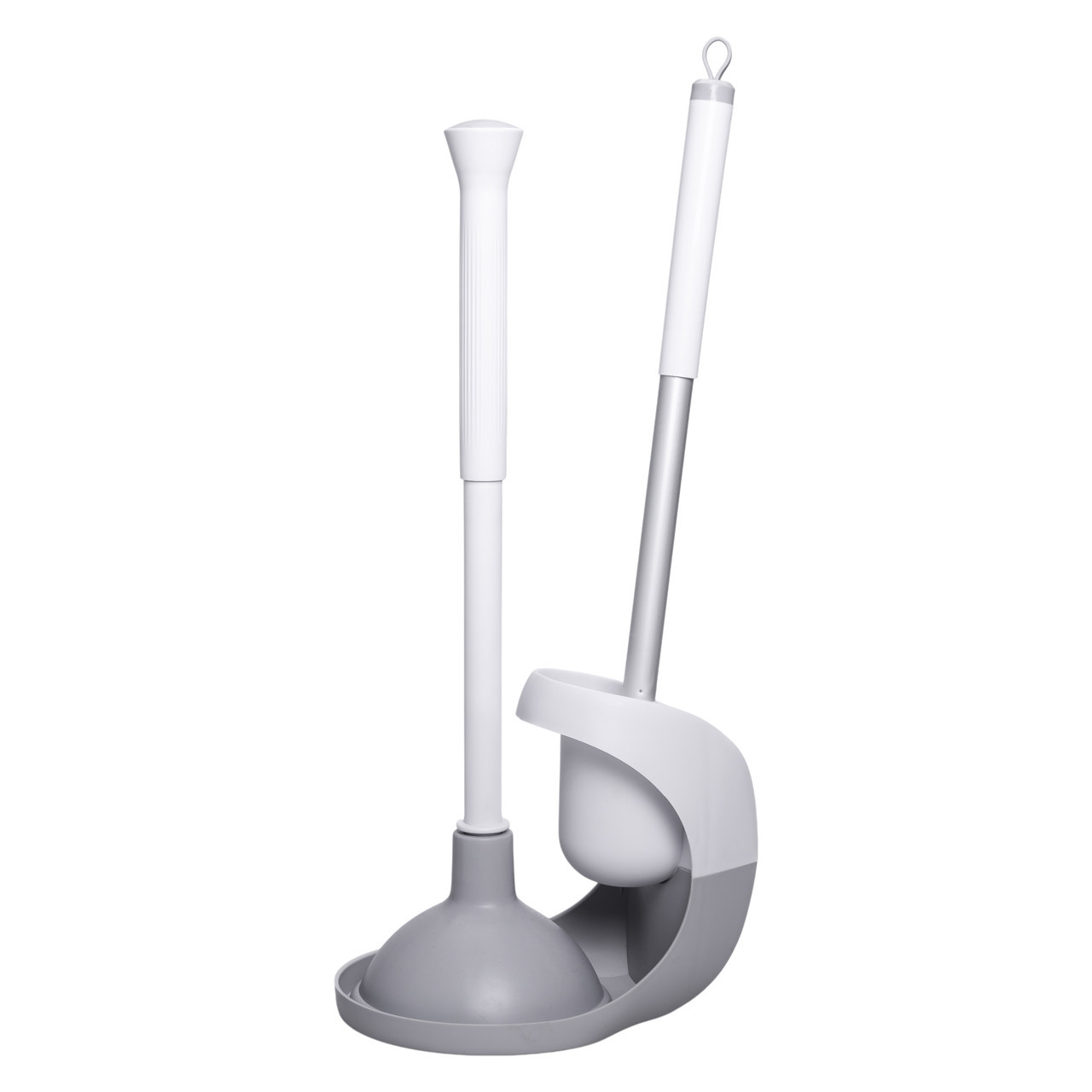 Набір для чищення унітазу: йоржик для чищення туалету з підставкою та вантузом 50 (см) щітка для унітазу HP-35015-28, фото 1