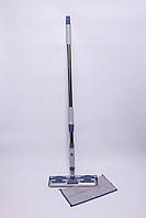 Універсальна швабра з металевою ручкою та змінною плоскою насадкою для плитки, ламінату та лінолеуму HP-35015-30, фото 4