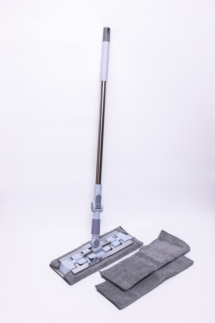 Плоска швабра для миття підлоги, стін та стелі універсальна швабра для прибирання Сірий HP-35015-35G, фото 1