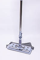 Плоска швабра для миття підлоги, стін та стелі універсальна швабра для прибирання Сірий HP-35015-35G, фото 5