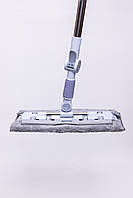 Плоска швабра для миття підлоги, стін та стелі універсальна швабра для прибирання Сірий HP-35015-35G, фото 6