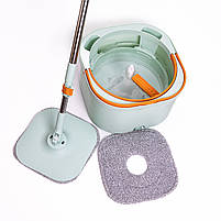 Набір для прибирання швабра з віджимом та відром професійна швабра з відром Зелений HP-35015-46, фото 10