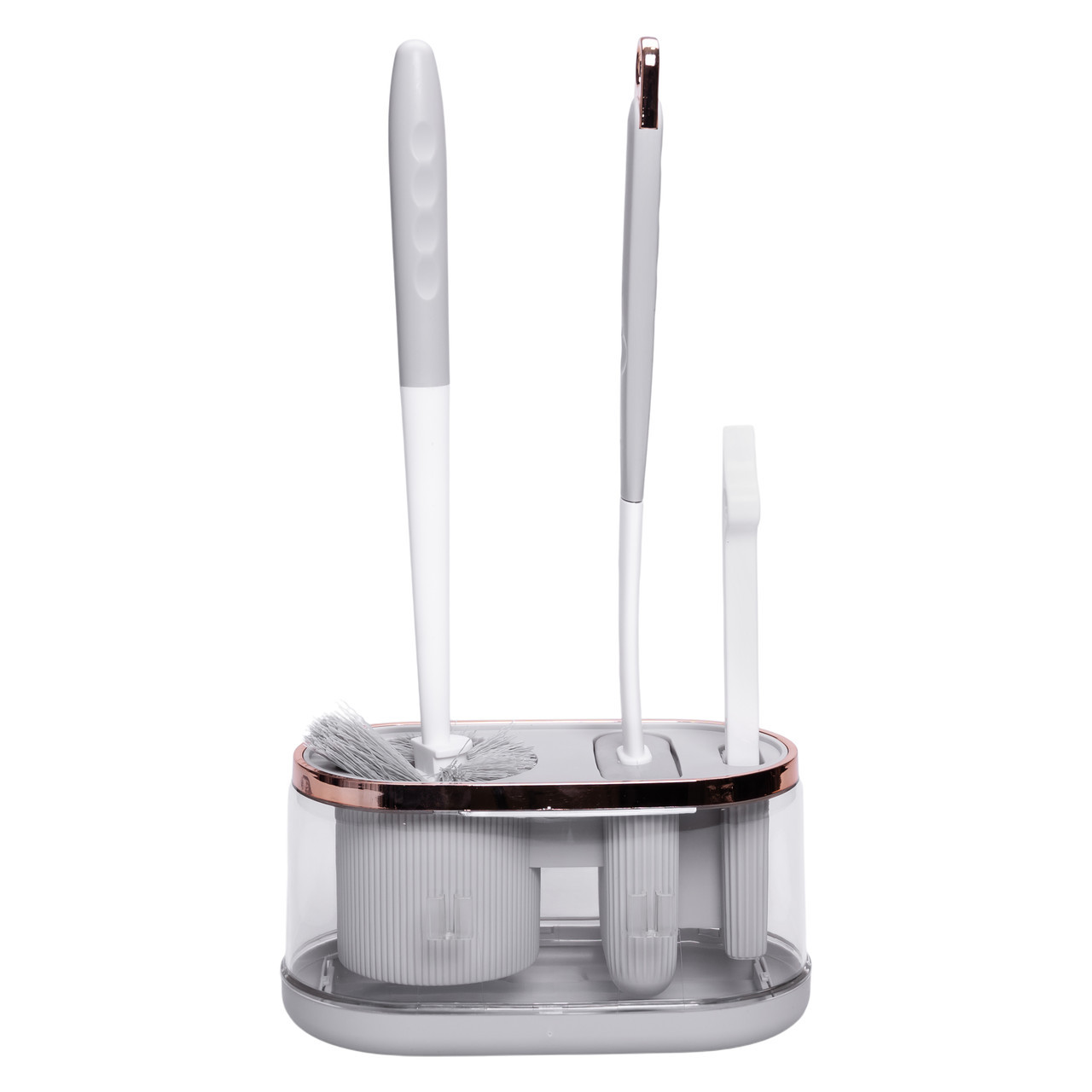 Набір для туалету настінний 3 в 1: 2 йоржики + щітка, йорж для унітазу силіконовий з щіткою йоржик для унітазу HP-35015-47G, фото 1