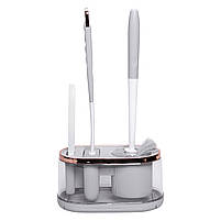 Набір для туалету настінний 3 в 1: 2 йоржики + щітка, йорж для унітазу силіконовий з щіткою йоржик для унітазу HP-35015-47G, фото 9