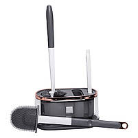 Набір для туалету настінний 3 в 1: 2 йоржика + щітка, йорж для унітазу силіконовий з щіткою йоржик для унітазу HP-35015-47DG, фото 7