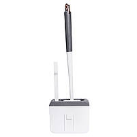 Силіконовий йоржик для туалету настінний 13×5.5×42 (см) йорж для унітазу силіконовий із щіткою йоржик для унітазу HP-35015-48DG, фото 9