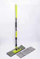 Швабра з телескопічною ручкою та насадкою з мікрофібри для миття підлоги, плитки, ламінату й лінолеуму HP-35015-51, фото 2