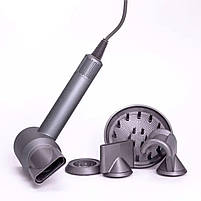 Фен стайлер для волосся 5 в 1 Supersonic Premium 1600Вт 5 насадок 3 режими швидкості з іонізацією Рожевий PH770P, фото 2