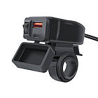 Зарядний пристрій USB Type-C 50Вт, SAE IP66, на кермо мотоцикла, фото 3