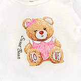 Боді для дівчинки на кнопках з довгим рукавом та принтом ведмедика Girl Bears, фото 3