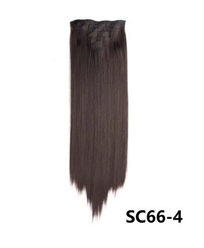 Волосся на шпильках пряме треси темно-коричневі (16ZAK-S4), фото 1