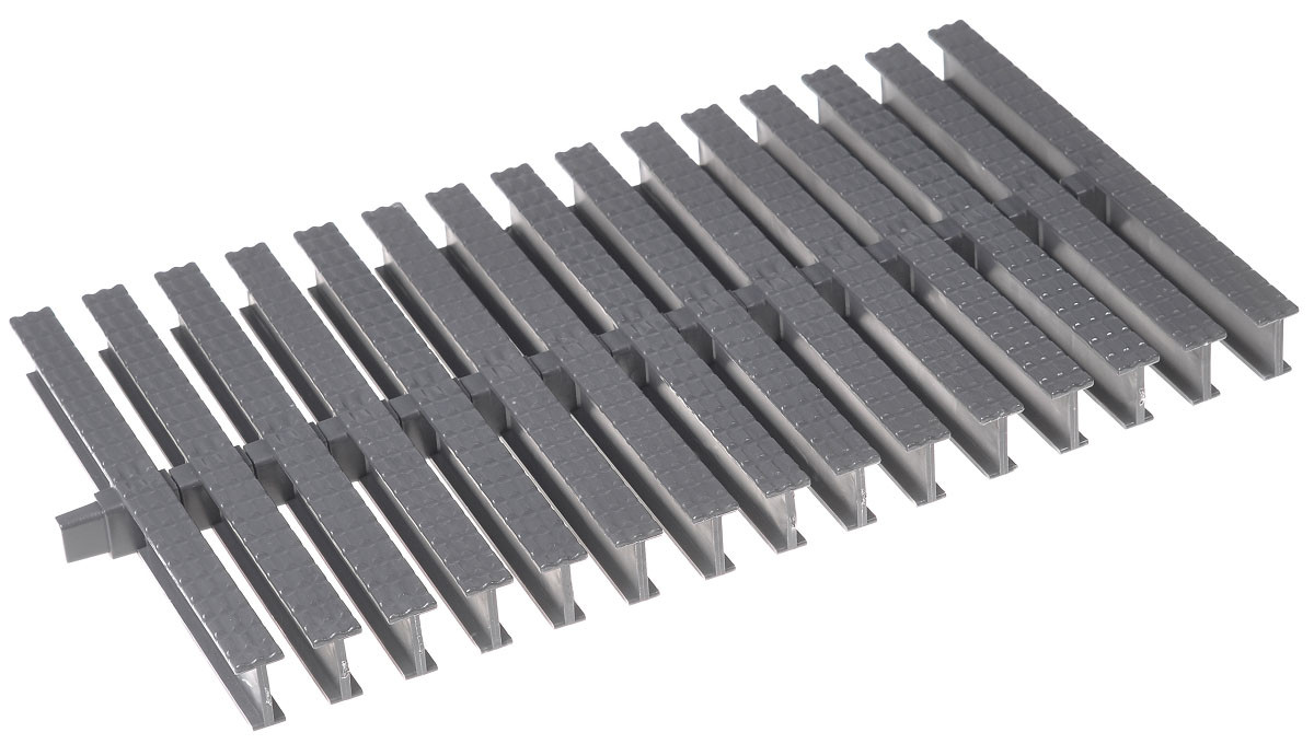 Переливна решітка Aquaviva KP HKE02-G Classik з центральним з'єднанням 195x22 мм (сіра)