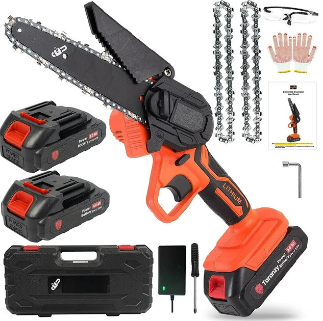 Портативная пила цепная аккумуляторная Urbankit с 2 цепками (UK-6in), фото 1