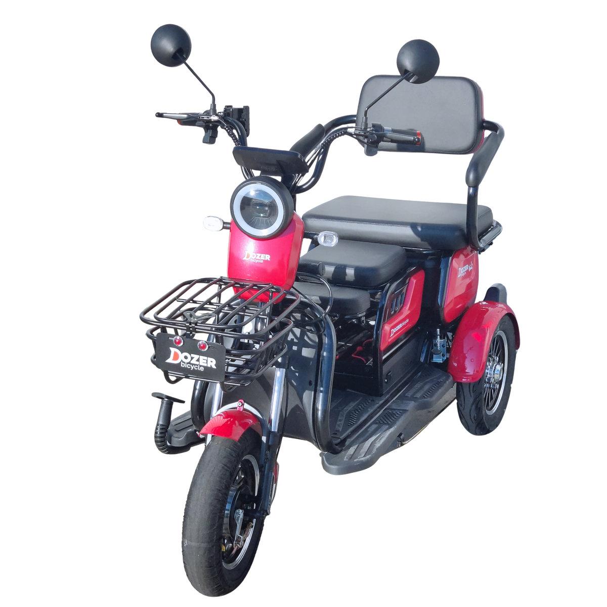 Електричний трайк DOZER Model 4E 800W Червоний, фото 1