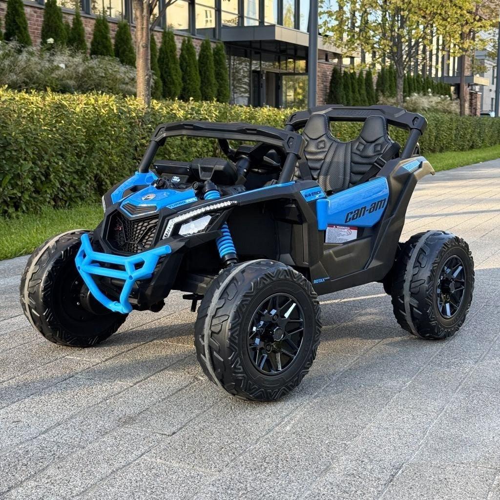 Дитячий електромобіль на акумуляторі двомісний Багі M 5099 з пультом р/у для дітей 3-8 років Синій, фото 1