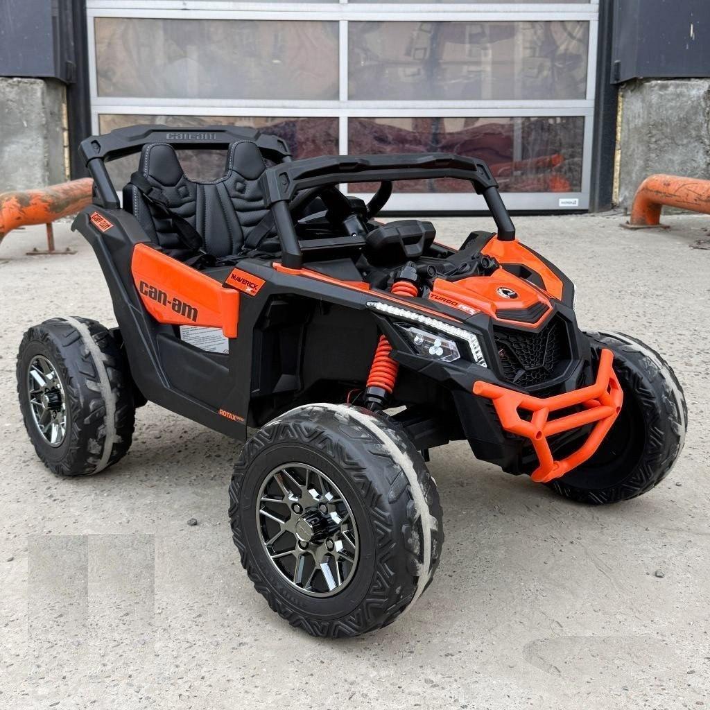 Дитячий електромобіль на акумуляторі двомісний Багі M 5099 з пультом р/у для дітей 3-8 років Жовтогарячий, фото 1