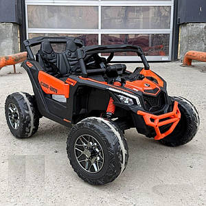 Дитячий електромобіль на акумуляторі двомісний Багі M 5099 з пультом р/у для дітей 3-8 років Жовтогарячий