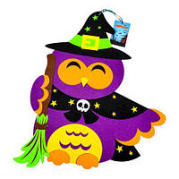 Декор з фетру 3 мм "Сова з мітлою"