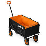 Візок розкладний Humberg HM-513 100 л, чорно-оранжевий, фото 4