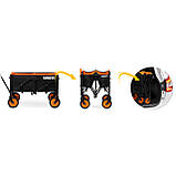 Візок розкладний Humberg HM-513 100 л, чорно-оранжевий, фото 8