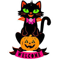 Декор з фетру 2 мм "Кіт з гарбузом"