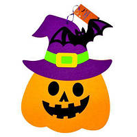 Декор з фетру 3 мм "Гарбуз з летючою мишою"