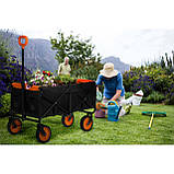 Візок розкладний з сіткою Humberg HM-513 100 л, чорно-оранжевий, фото 6