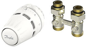 Комплект термостатичний Danfoss Regus RA + RLV-KB, Н-подібний, нижнє підкл, 1/2", прямий