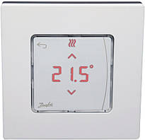 Терморегулятор Danfoss Icon2 RT, Display, +5...35 °C, програмований, дротовий, вбудований, 24В, білий