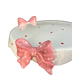 Підставка для торта Бантики кераміка 20 см Білий, фото 4