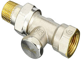 Клапан запірний Danfoss RLV-S, DN15, вх. 1/2" - вих. 1/2", прямий, нікель