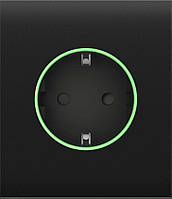 Центральна панель для вбудованої розетки Ajax CenterCover for Outlet smart, Jeweler, бездротова, чорний