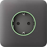 Передня панель для вбудованої розетки Ajax SoloCover for Outlet smart, Jeweler, бездротової, grey