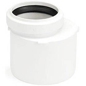 Перехідник каналізаційний Rehau Raupiano Plus, 50-40мм, короткий, поліпропілен, білий