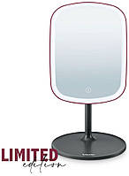 Дзеркало косметичне Beurer прямокутне 15?21 см, поворотн. підсвічування, чорне