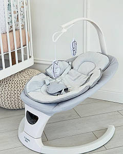 Дитячий заколисувальний центр підлогові електро гойдалки на пульті керування El Camino ME 1175 SOUL Світло-сірий