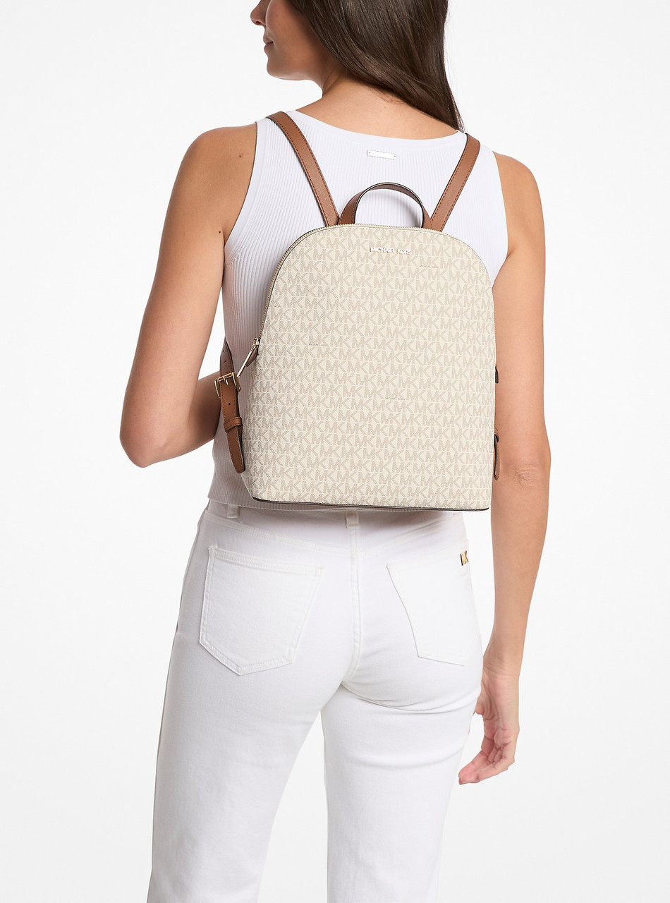 Стильний жіночий рюкзак Michael Kors з логотипом 1159814176 (Молочний, One size) 1159814176 (Молочний, One siz, фото 1