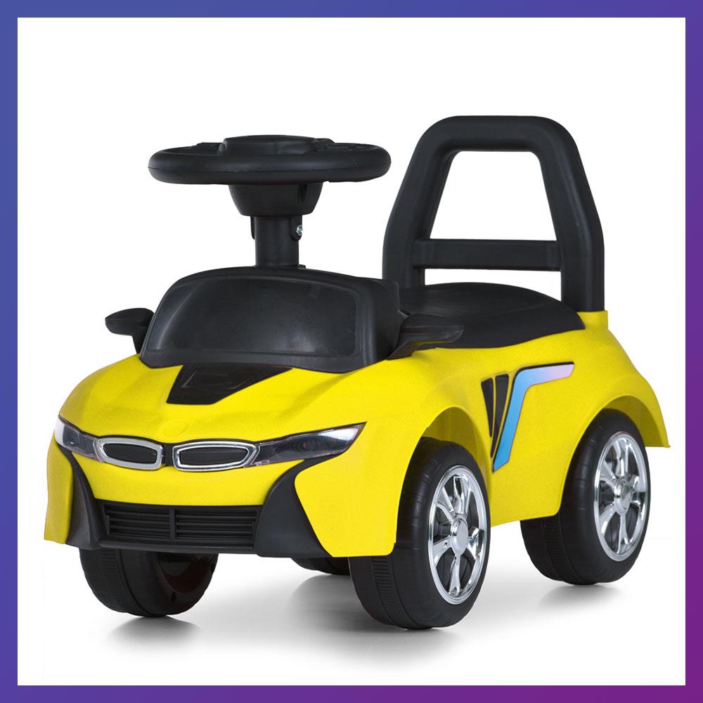 Дитячий толокар-каталка Bambi M 6155-6 музика світло Жовтий, фото 1