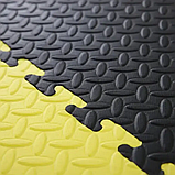 Килимок-пазл захисний з кромкою WCG 100 х 100 х 3 см жовто-чорний, фото 4