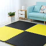 Килимок-пазл захисний з кромкою WCG 100 х 100 х 3 см жовто-чорний, фото 7